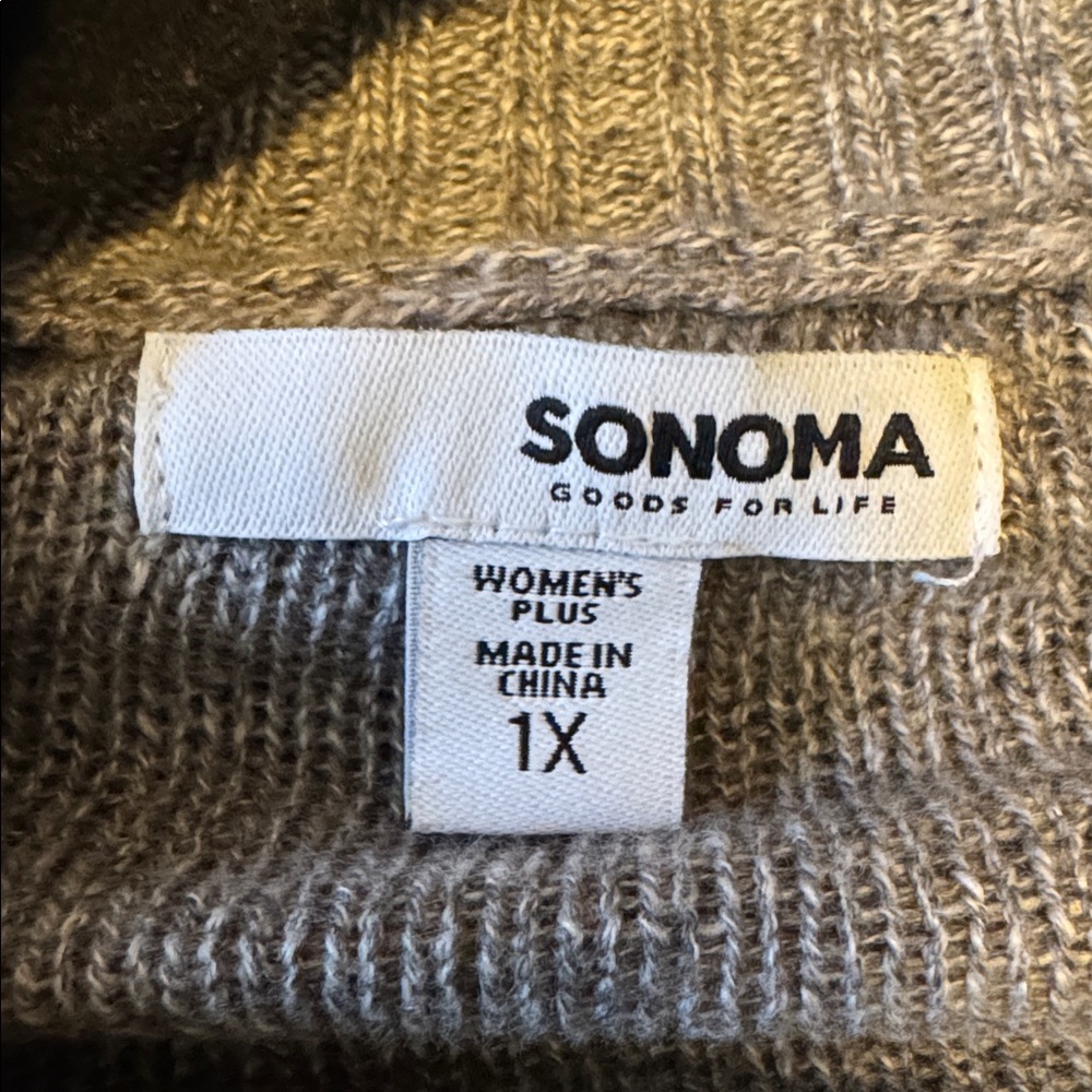 Sonoma Heather Gray Open Front Cardigan - Picture 2 of 2